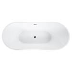 Badewanne freistehend weiss oval 170 x 77 cm ANTIGUA