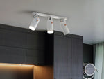 Strahler 3-flammig TYRIA verstellbar Metall Weiss