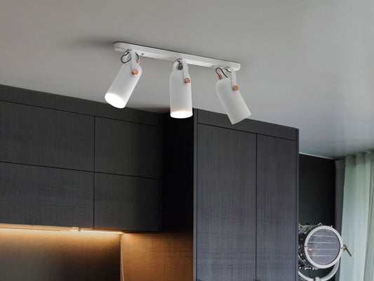 Strahler 3-flammig TYRIA verstellbar Metall Weiss