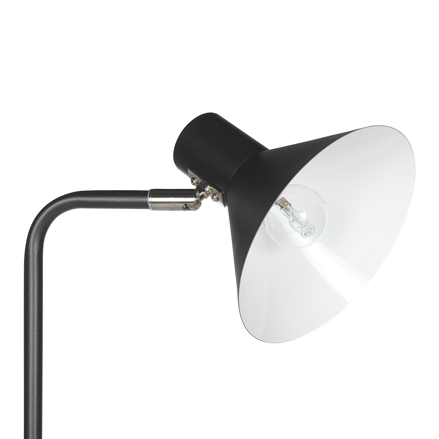 Stehlampe RIMAVA verstellbar Metall Schwarz