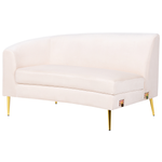 Sofa Samtstoff hellbeige geschwungene Form 4-Sitzer MOSS