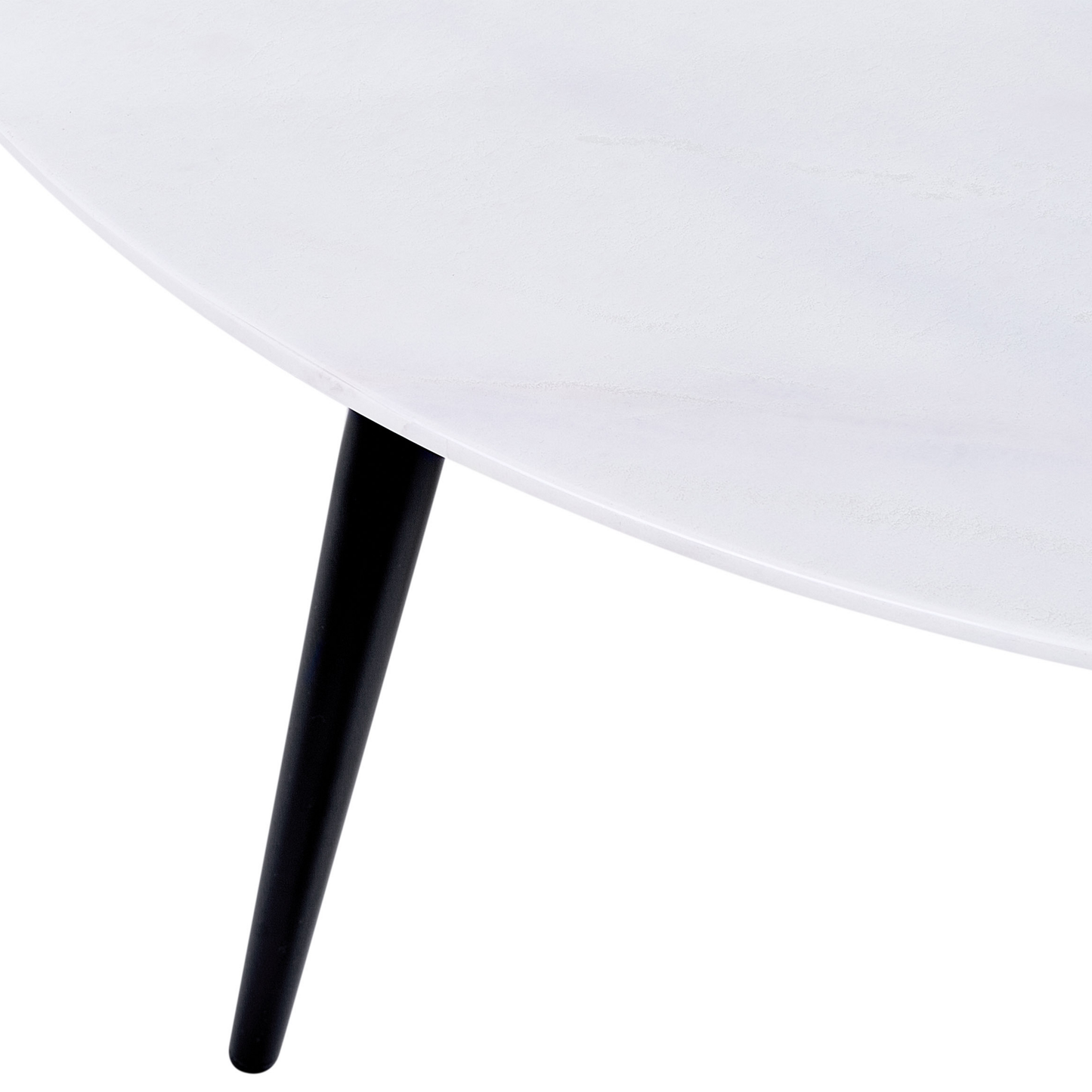 Couchtisch Marmor Optik weiss / schwarz ø 79 cm EFFIE