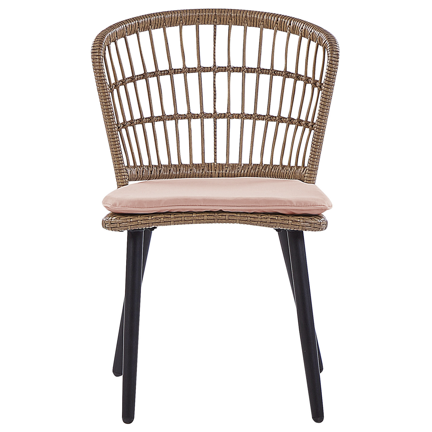 Gartenmöbel Set 6-Sitzer ALIANO inkl. Kissen Polyrattan Pastellrosa