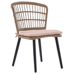 Gartenmöbel Set 6-Sitzer ALIANO inkl. Kissen Polyrattan Pastellrosa