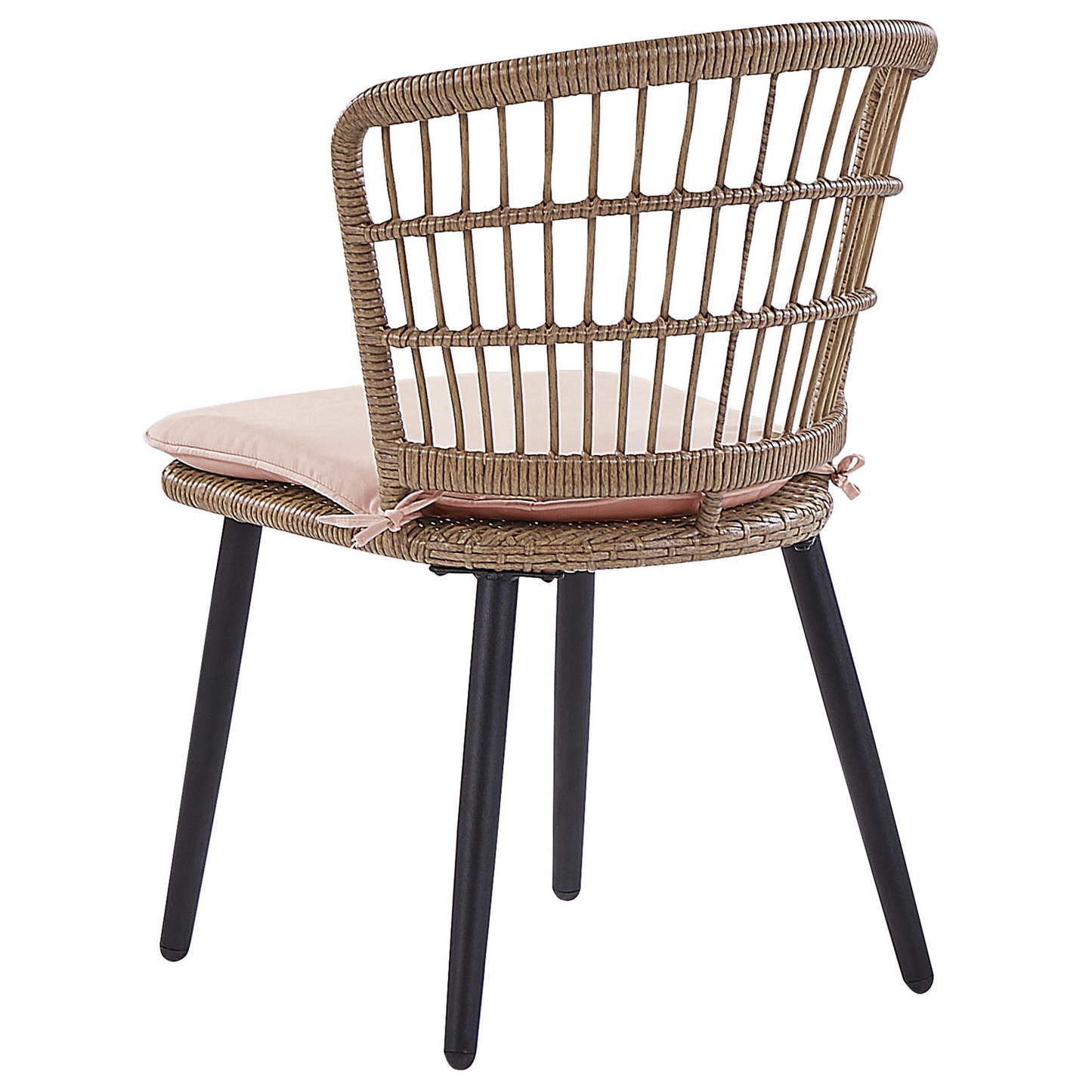 Gartenmöbel Set 6-Sitzer ALIANO inkl. Kissen Polyrattan Pastellrosa