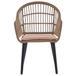 Gartenmöbel Set 6-Sitzer ALIANO inkl. Kissen Polyrattan Pastellrosa