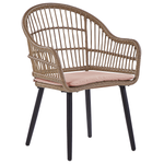 Gartenmöbel Set 6-Sitzer ALIANO inkl. Kissen Polyrattan Pastellrosa