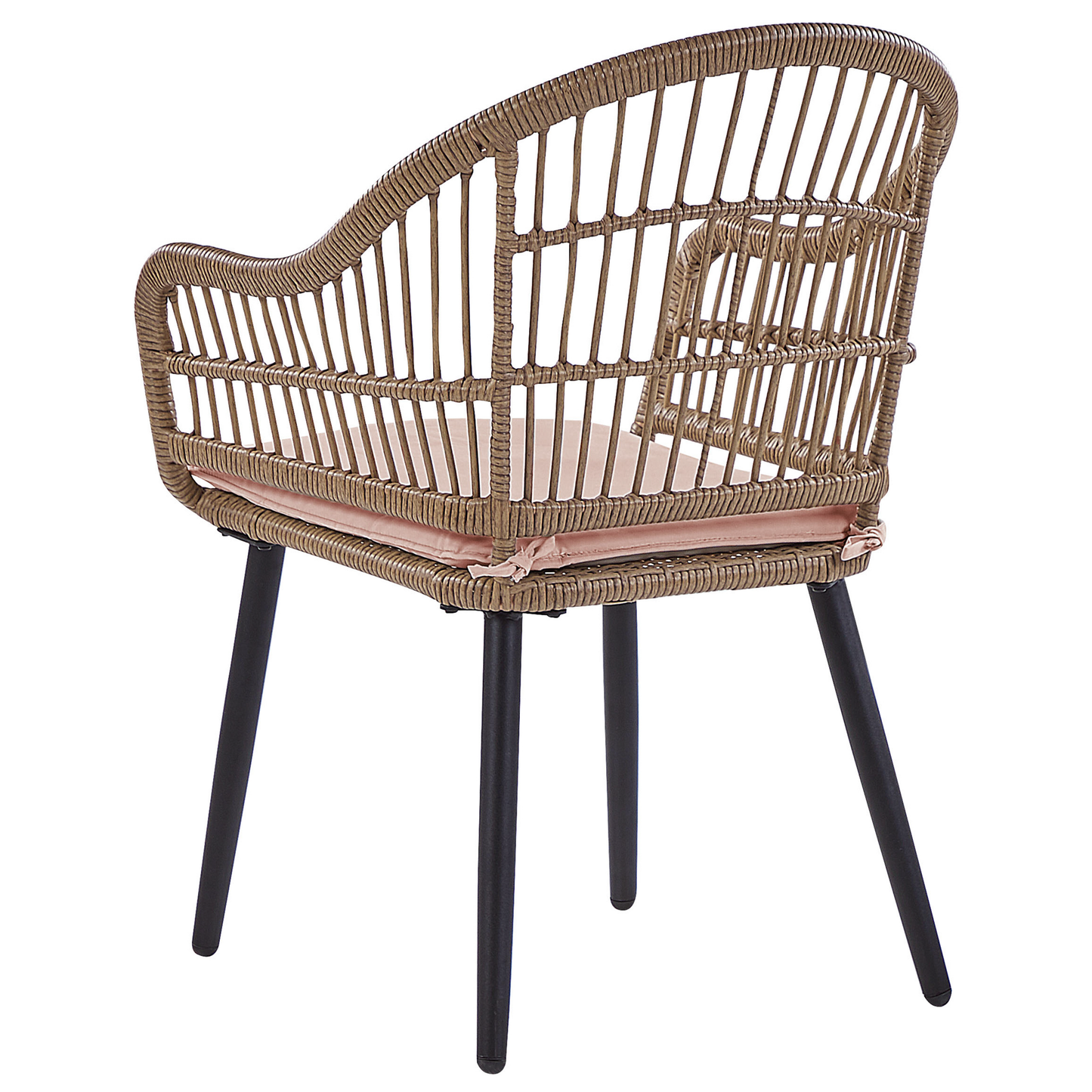 Gartenmöbel Set 6-Sitzer ALIANO inkl. Kissen Polyrattan Pastellrosa