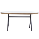 Gartenmöbel Set 6-Sitzer ALIANO inkl. Kissen Polyrattan Pastellrosa