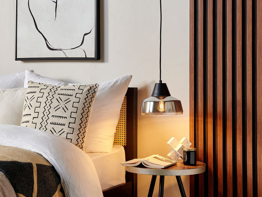 Hängelampe TALPARO Glas Silber