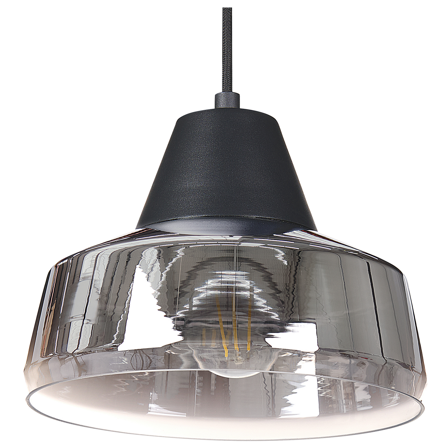 Hängelampe TALPARO Glas Silber