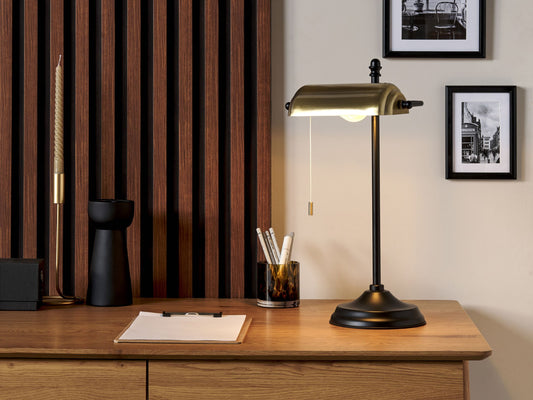 Schreibtischlampe MARAVAL Metall Schwarz / Gold