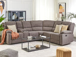 5-Sitzer Ecksofa Stoff elektrisch verstellbar USB-Port taupe ROKKE