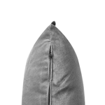 4-Sitzer Sofa Samtstoff hellgrau / schwarz AURE