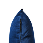 4-Sitzer Sofa Samtstoff marineblau / schwarz AURE