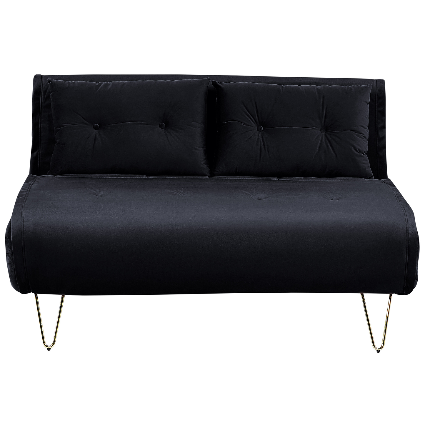 Sofa Set Samtstoff schwarz 3-Sitzer VESTFOLD