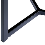 Beistelltisch 2er Set dunkler Holzfarbton / schwarz rund TIPPO