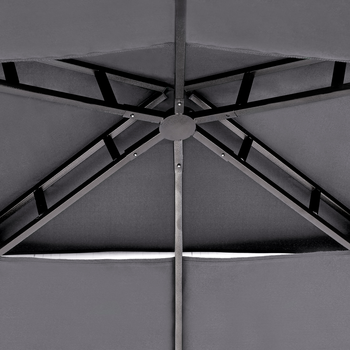 Pavillon NARO Metall 240 cm 148 cm Grau