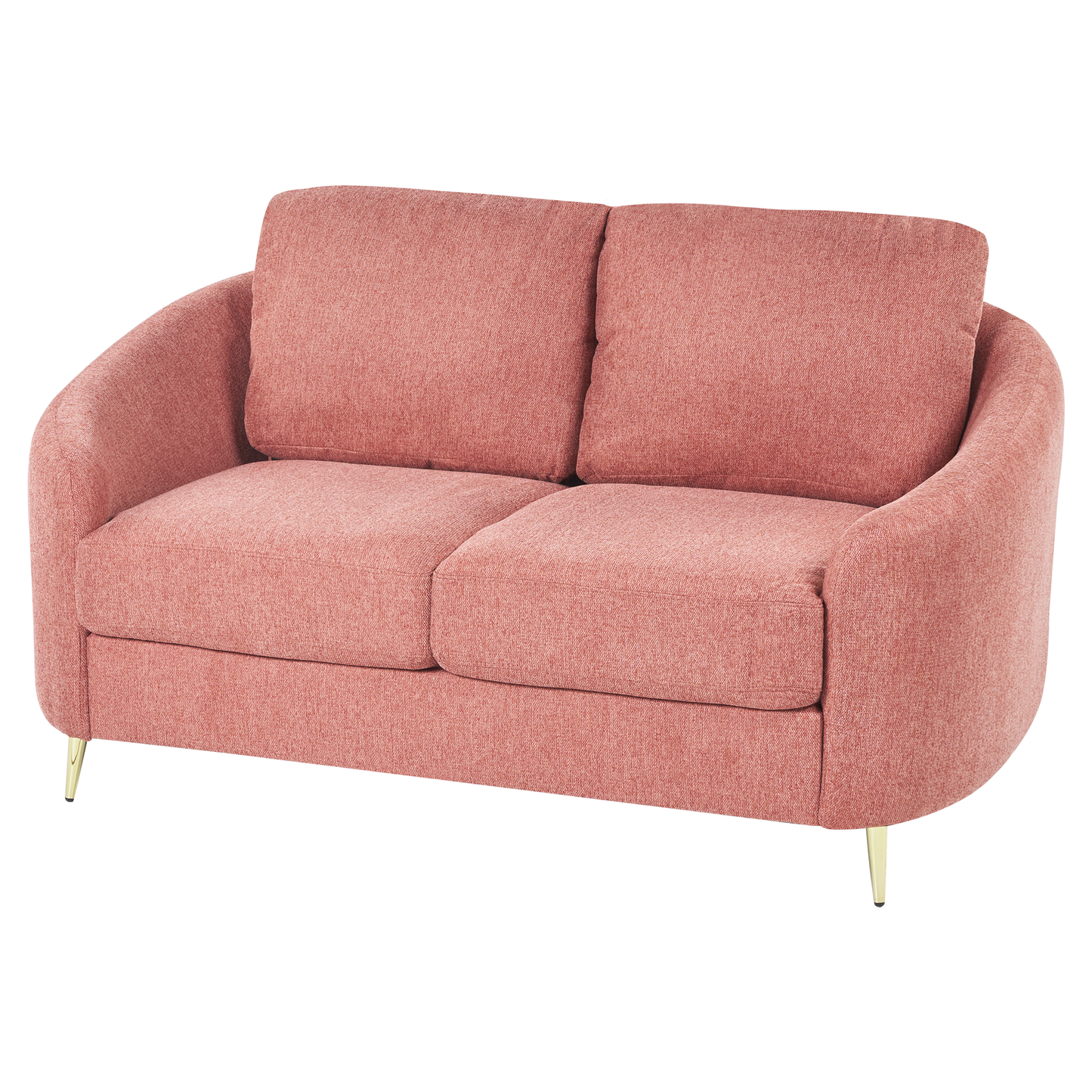 2-Sitzer Sofa Polsterbezug rosa / gold TROSA