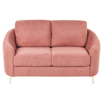 2-Sitzer Sofa Polsterbezug rosa / gold TROSA