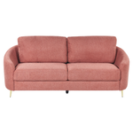 3-Sitzer Sofa Polsterbezug rosa / gold TROSA