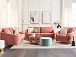 Sofa Set Polsterbezug rosa / gold 6-Sitzer TROSA