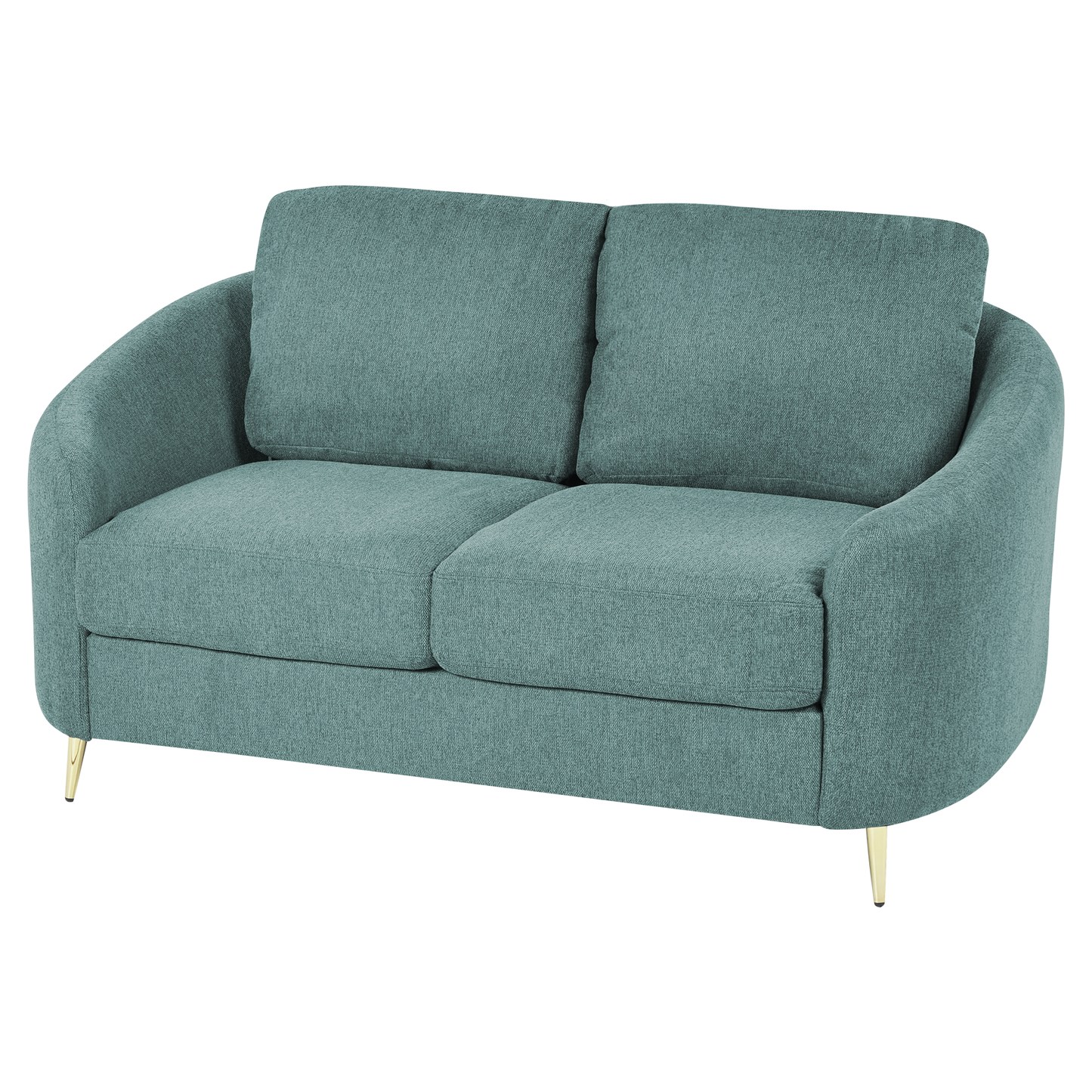 2-Sitzer Sofa Polsterbezug mintgrün / gold TROSA