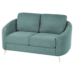 2-Sitzer Sofa Polsterbezug mintgrün / gold TROSA