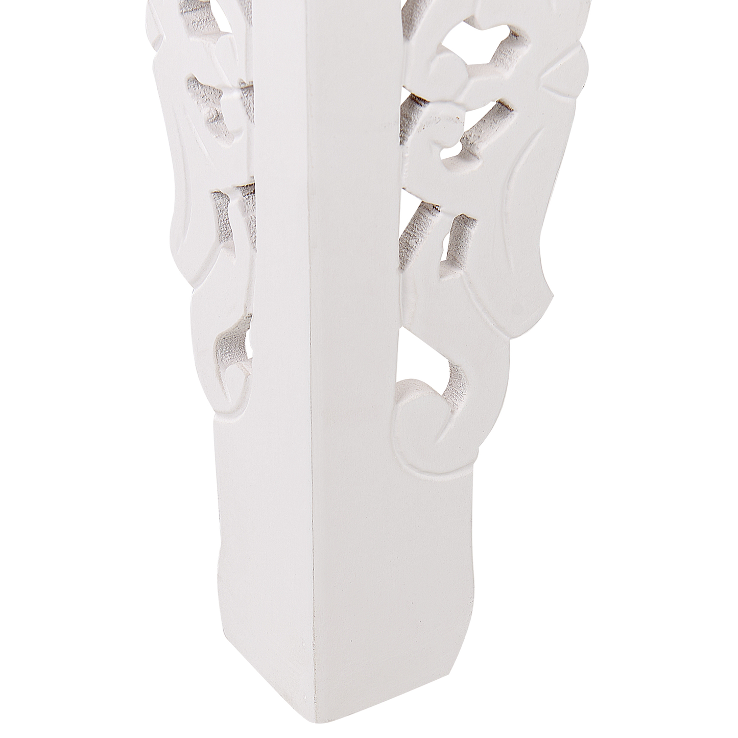 Beistelltisch 2er Set Glas weiss quadratisch AMADPUR