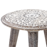 Beistelltisch 2er Set aus Mangoholz Weiss BARJU