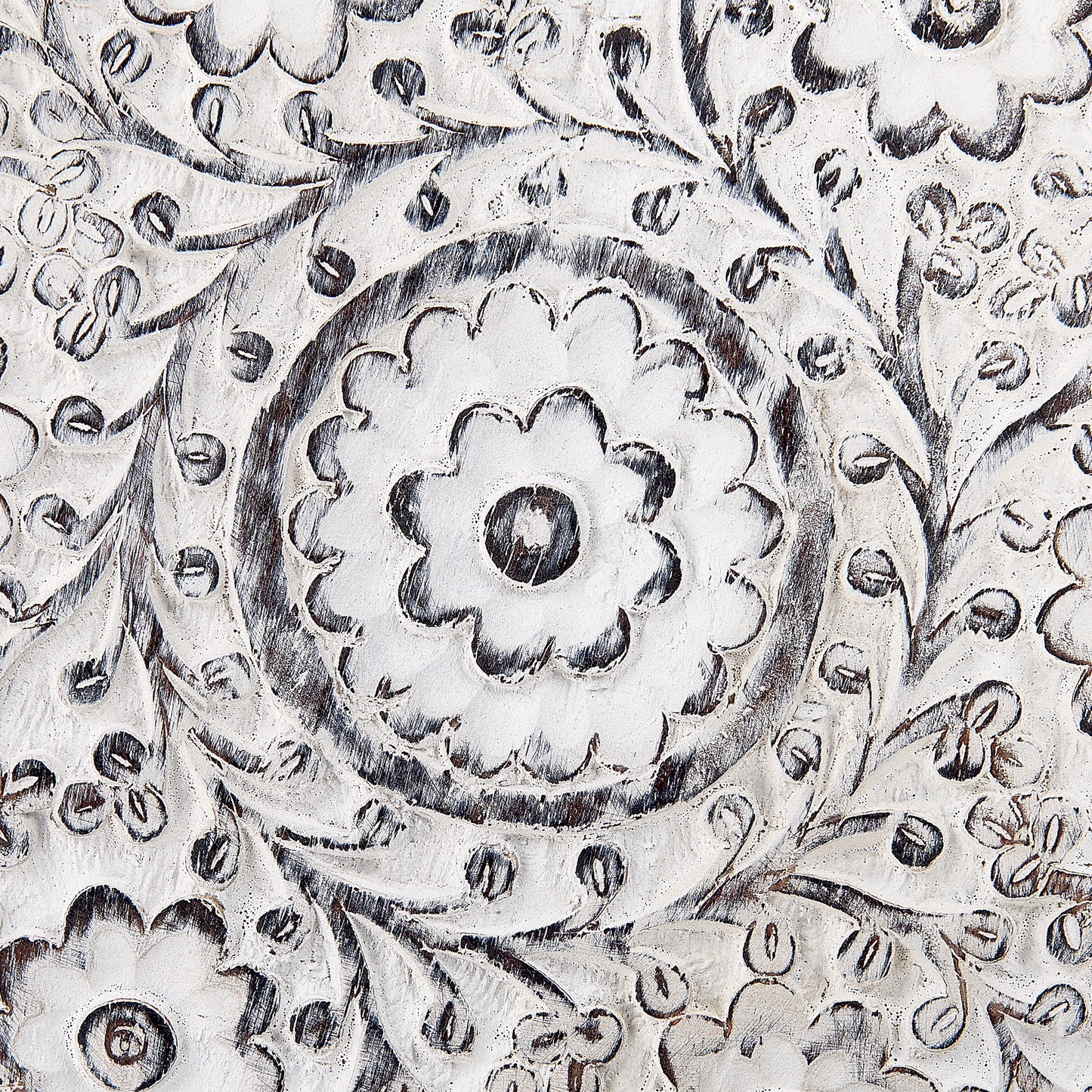 Beistelltisch 2er Set aus Mangoholz Weiss BARJU