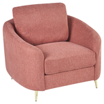 Sofa Set Polsterbezug rosa / gold 6-Sitzer TROSA