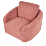 Sofa Set Polsterbezug rosa / gold 6-Sitzer TROSA