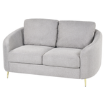 2-Sitzer Sofa Polsterbezug hellgrau / gold TROSA