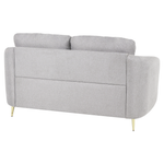 2-Sitzer Sofa Polsterbezug hellgrau / gold TROSA