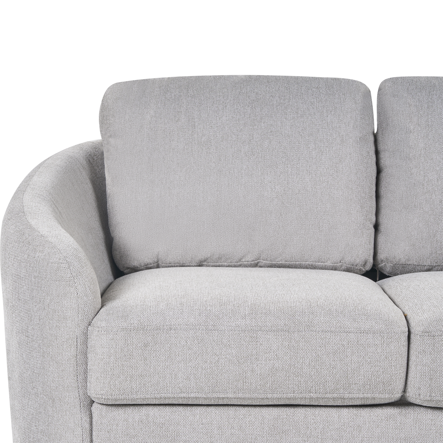 2-Sitzer Sofa Polsterbezug hellgrau / gold TROSA