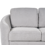 2-Sitzer Sofa Polsterbezug hellgrau / gold TROSA