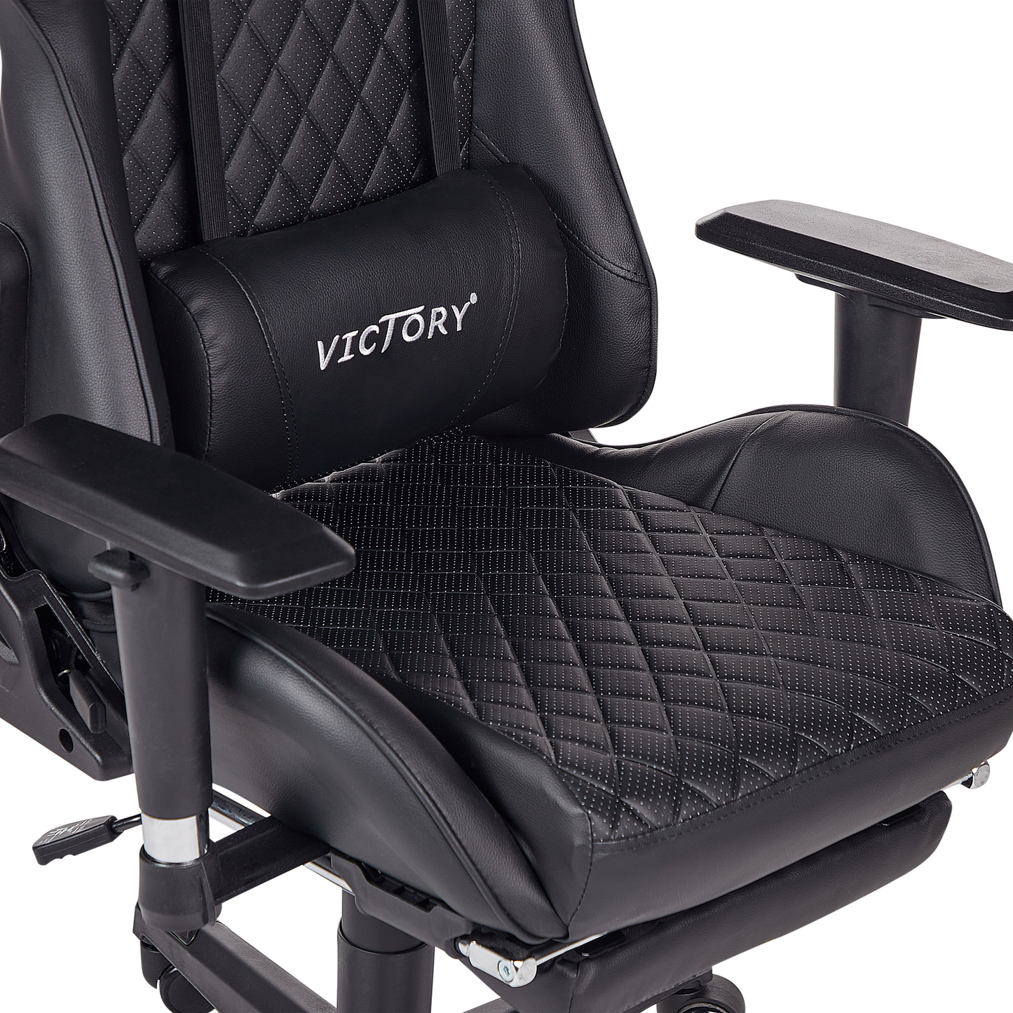 Gaming Stuhl drehbar VICTORY Kunstleder Schwarz