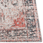 Teppich Baumwolle rot / beige 160 x 230 cm orientalisches Muster Kurzflor ATTERA