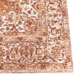 Teppich Baumwolle orange 80 x 150 cm orientalisches Muster Kurzflor HAYAT