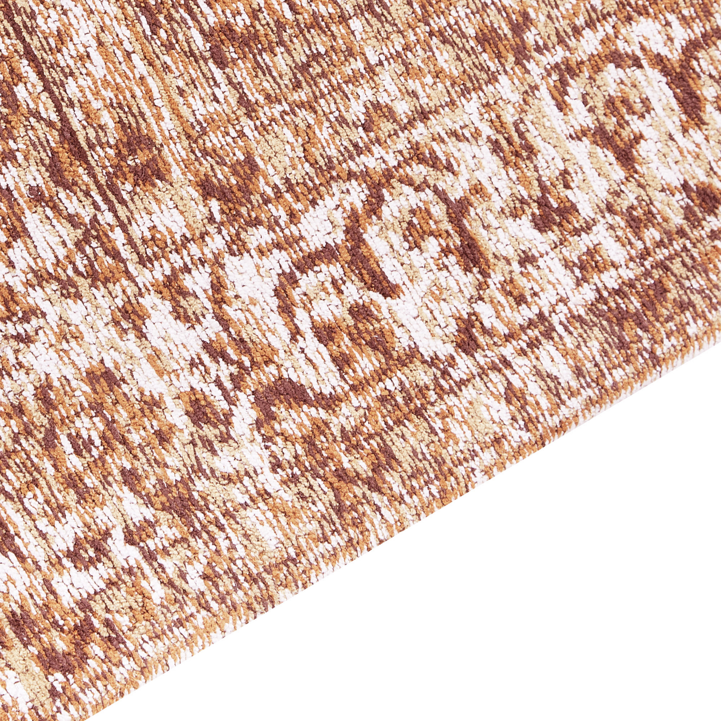 Teppich Baumwolle orange 80 x 150 cm orientalisches Muster Kurzflor HAYAT