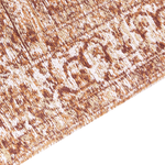 Teppich Baumwolle orange 80 x 150 cm orientalisches Muster Kurzflor HAYAT