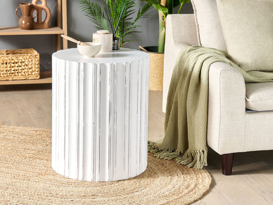 Beistelltisch weiss rund zylindrisch ⌀ 45 cm DEULI