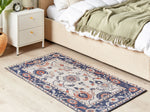 Teppich Baumwolle mehrfarbig 80 x 150 cm orientalisches Muster Kurzflor KABTA
