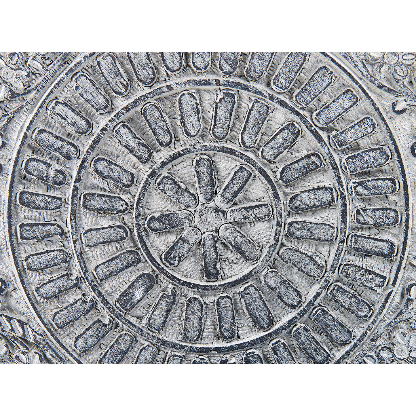 Beistelltisch 2er Set Mangoholz grau rund JATRA