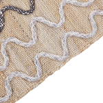 Teppich Jute beige 160 x 230 cm geometrisches Muster Kurzflor SOGUT