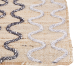 Teppich Jute beige 160 x 230 cm geometrisches Muster Kurzflor SOGUT