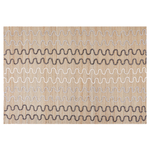 Teppich Jute beige 140 x 200 cm geometrisches Muster Kurzflor SOGUT