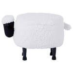 Tierhocker mit Stauraum Felloptik weiss Schafform SHEEP