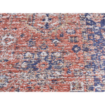 Teppich Baumwolle blau / rot 80 x 300 cm orientalisches Muster Kurzflor KURIN